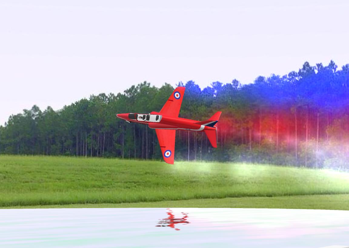 Red Arrows with smoke